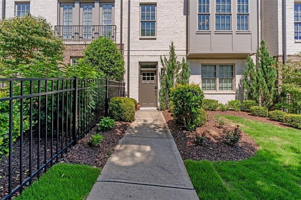 Real listing photo of the front entrance of 6097 Boylston Drive NE, Sandy Springs, Georgia